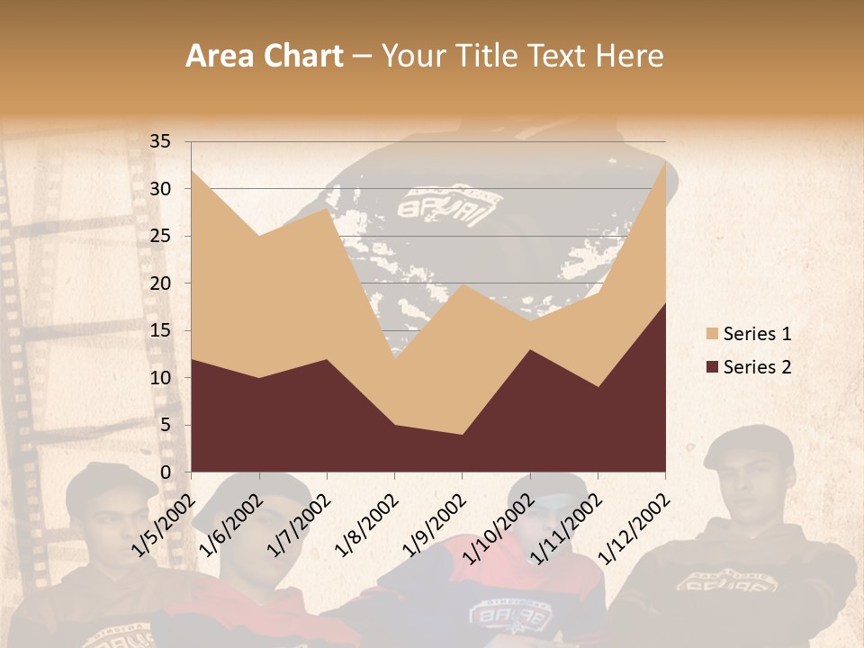 A Group Of Young Men Sitting Next To Each Other PowerPoint Template