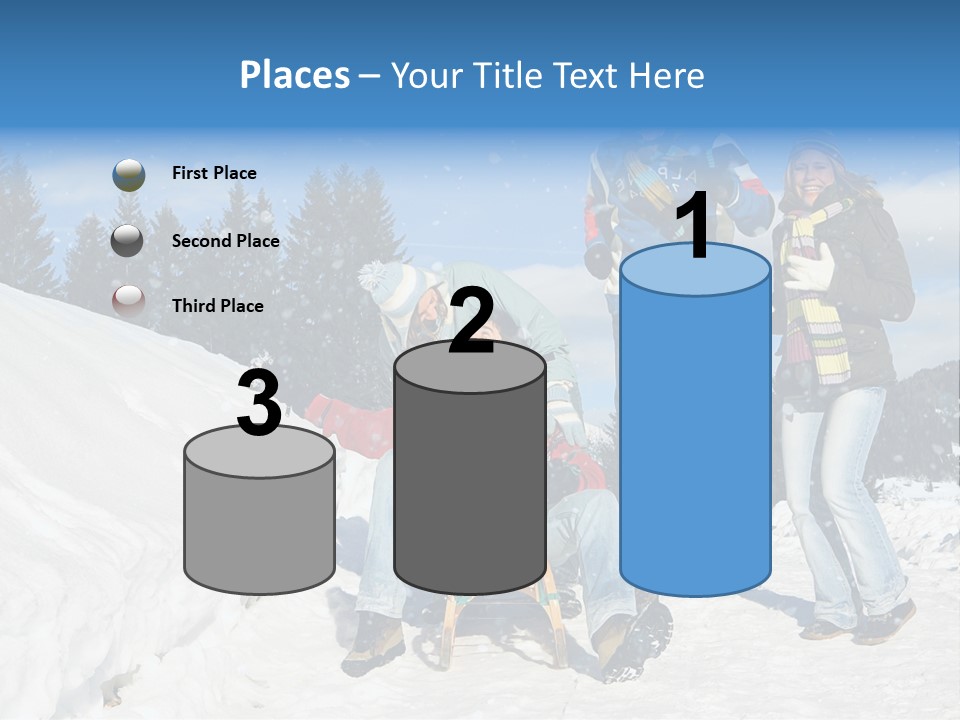 A Group Of People Standing On Top Of A Snow Covered Slope PowerPoint Template