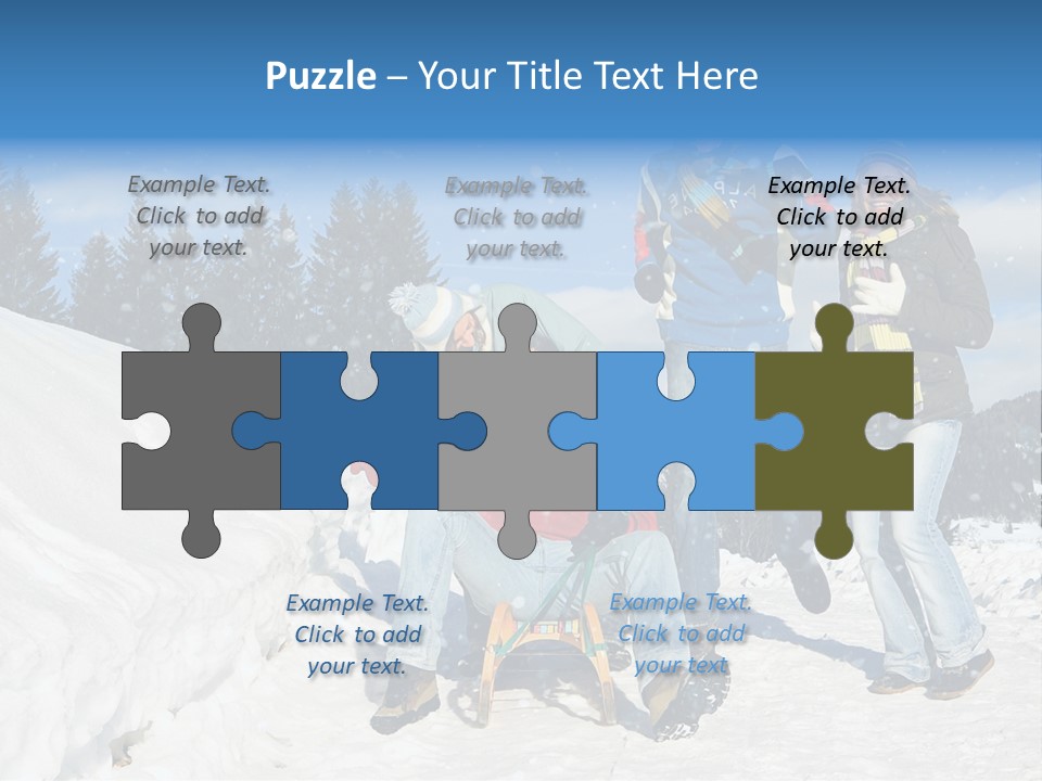 A Group Of People Standing On Top Of A Snow Covered Slope PowerPoint Template