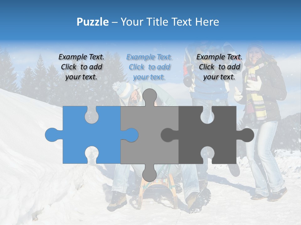 A Group Of People Standing On Top Of A Snow Covered Slope PowerPoint Template