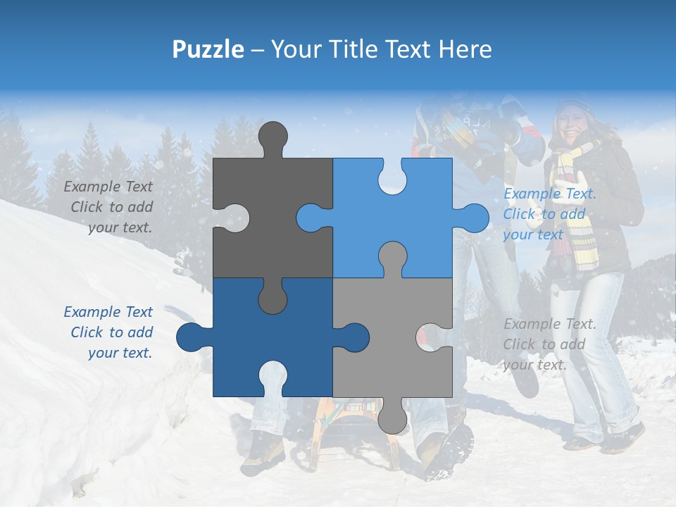 A Group Of People Standing On Top Of A Snow Covered Slope PowerPoint Template