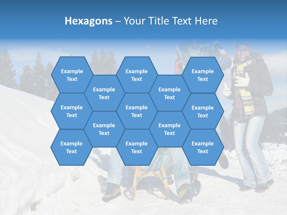 A Group Of People Standing On Top Of A Snow Covered Slope PowerPoint Template