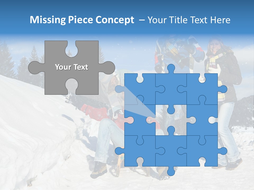 A Group Of People Standing On Top Of A Snow Covered Slope PowerPoint Template