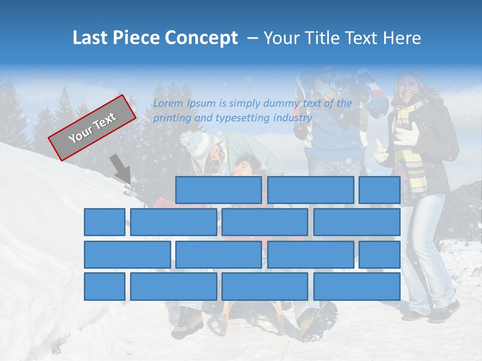 A Group Of People Standing On Top Of A Snow Covered Slope PowerPoint Template