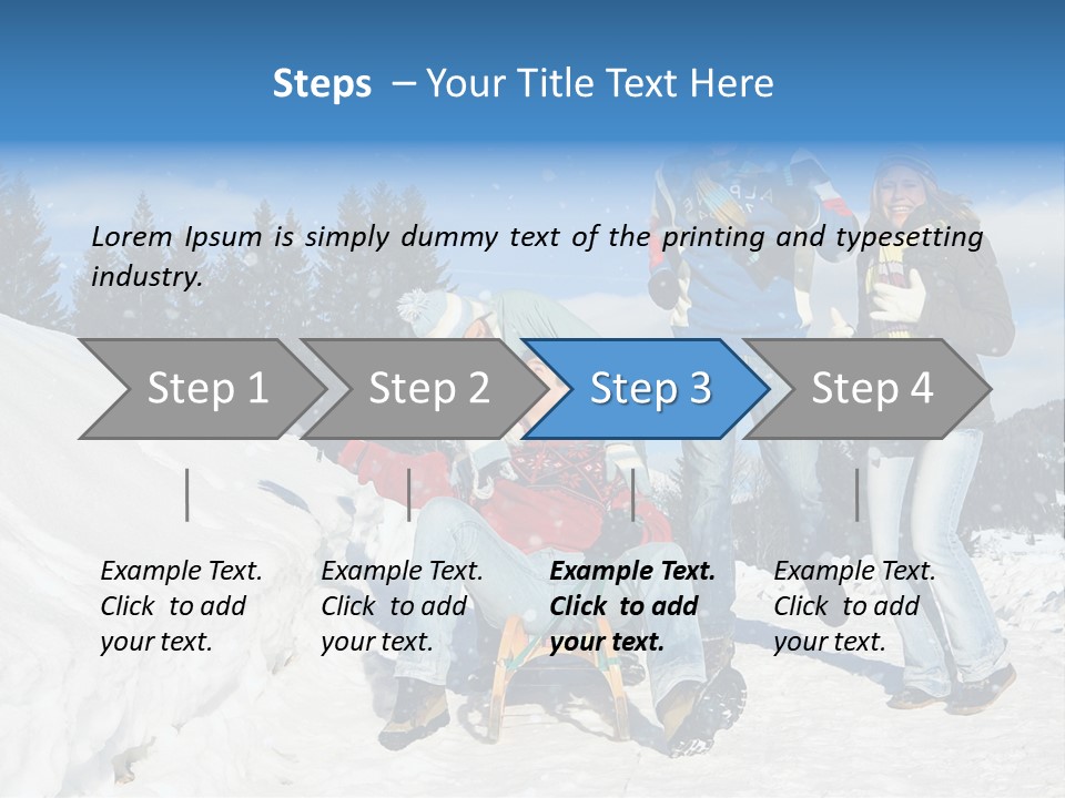 A Group Of People Standing On Top Of A Snow Covered Slope PowerPoint Template