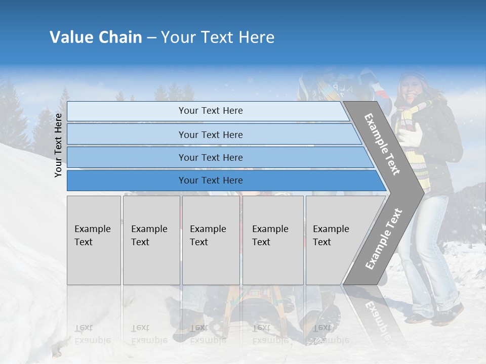 A Group Of People Standing On Top Of A Snow Covered Slope PowerPoint Template