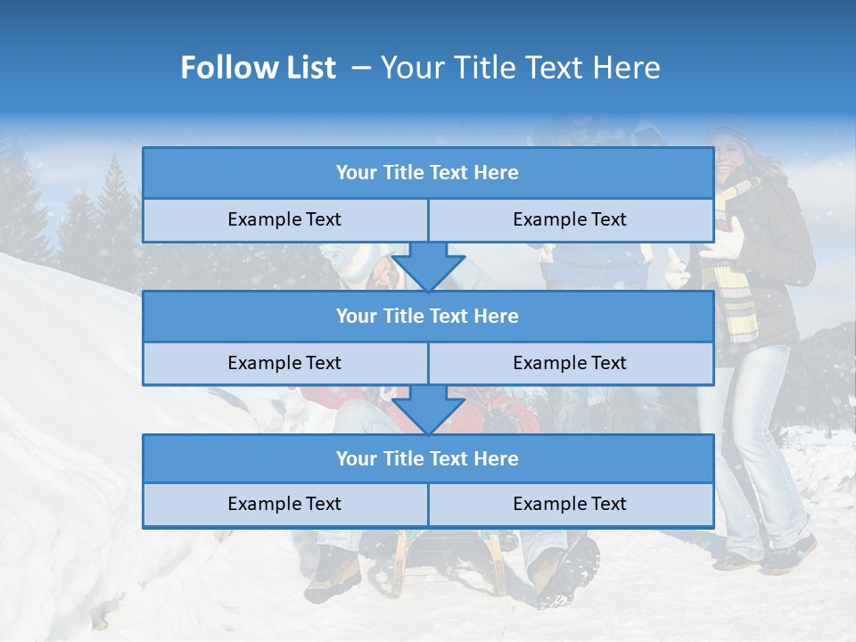 A Group Of People Standing On Top Of A Snow Covered Slope PowerPoint Template