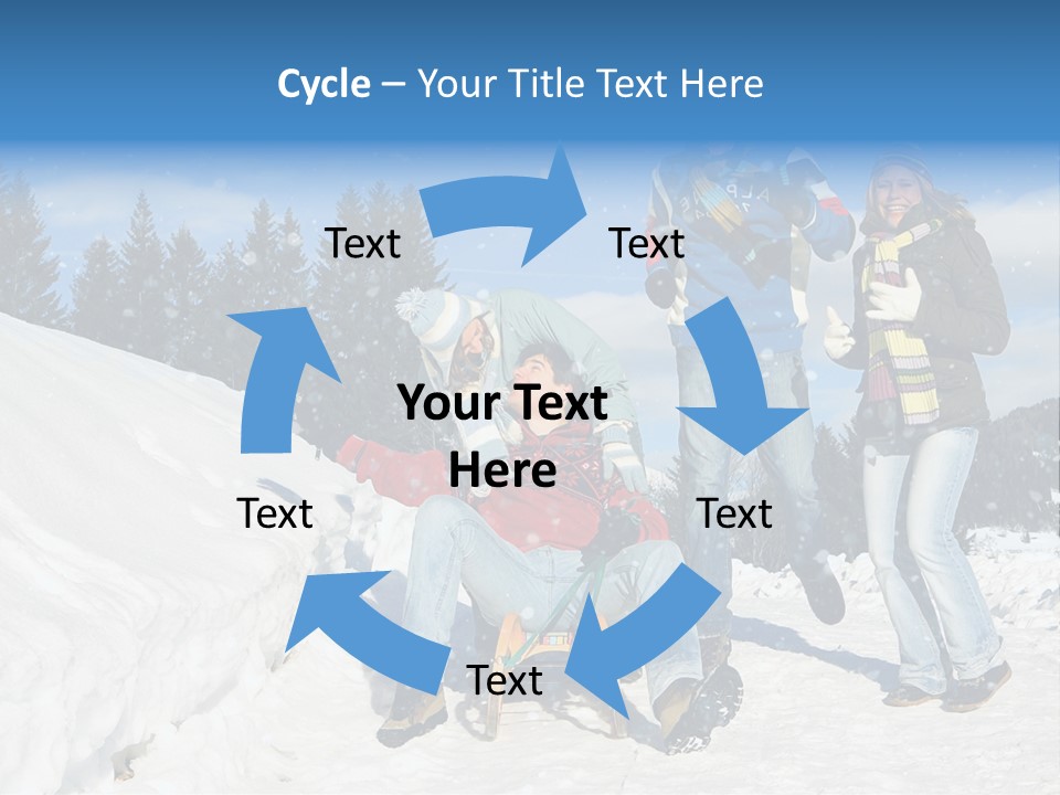 A Group Of People Standing On Top Of A Snow Covered Slope PowerPoint Template