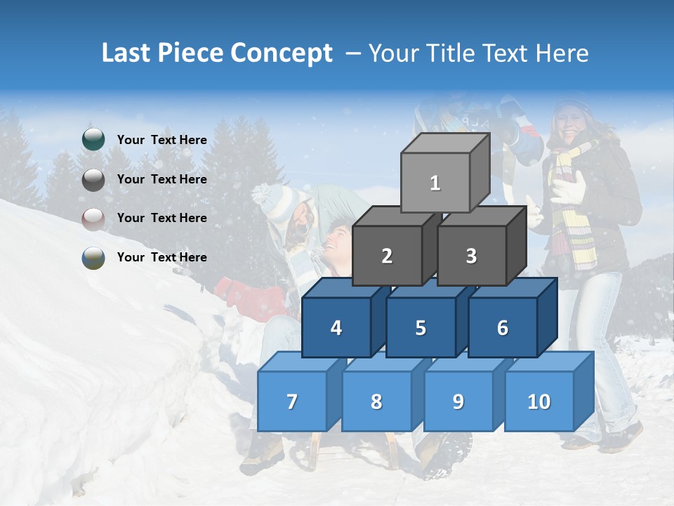 A Group Of People Standing On Top Of A Snow Covered Slope PowerPoint Template