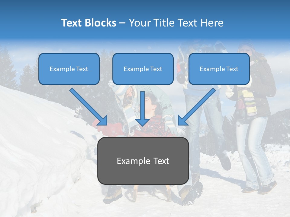 A Group Of People Standing On Top Of A Snow Covered Slope PowerPoint Template