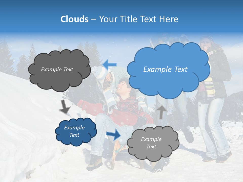 A Group Of People Standing On Top Of A Snow Covered Slope PowerPoint Template