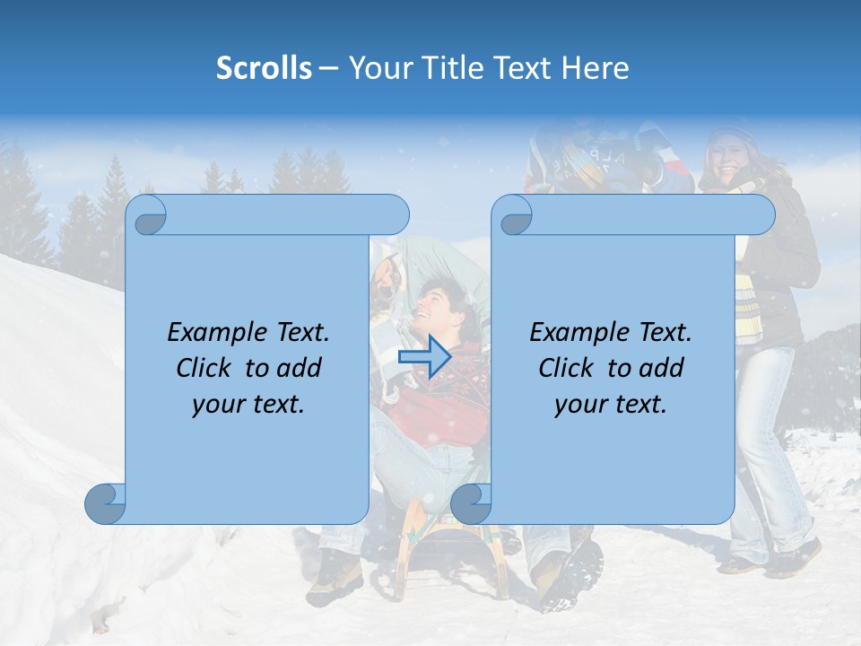 A Group Of People Standing On Top Of A Snow Covered Slope PowerPoint Template