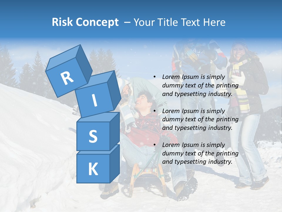 A Group Of People Standing On Top Of A Snow Covered Slope PowerPoint Template