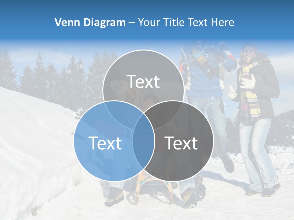 A Group Of People Standing On Top Of A Snow Covered Slope PowerPoint Template