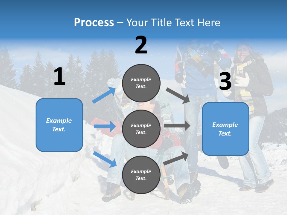 A Group Of People Standing On Top Of A Snow Covered Slope PowerPoint Template