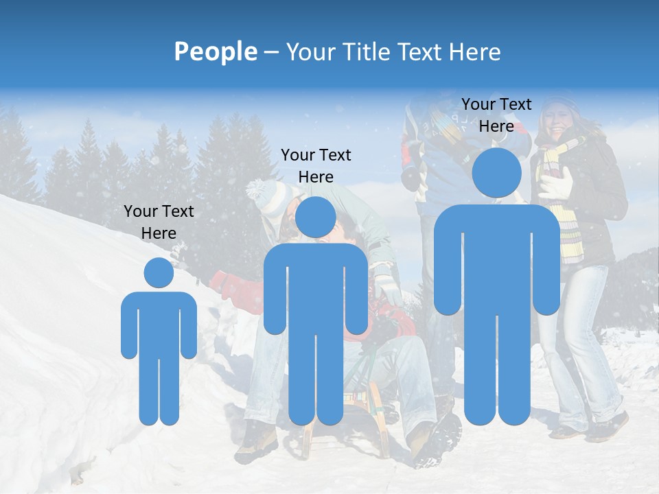 A Group Of People Standing On Top Of A Snow Covered Slope PowerPoint Template