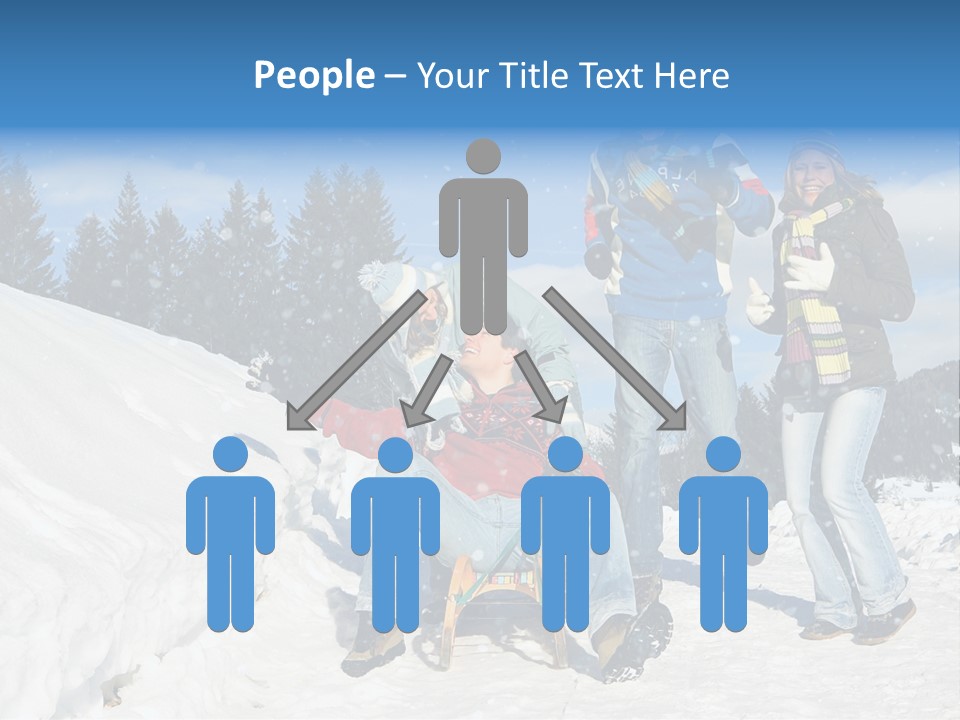 A Group Of People Standing On Top Of A Snow Covered Slope PowerPoint Template