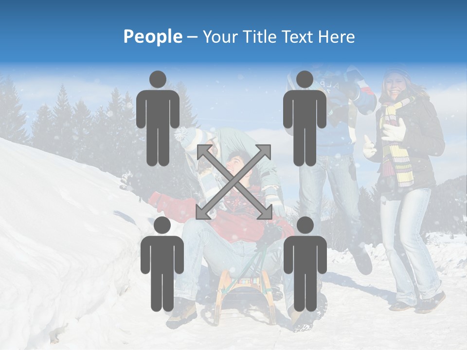 A Group Of People Standing On Top Of A Snow Covered Slope PowerPoint Template