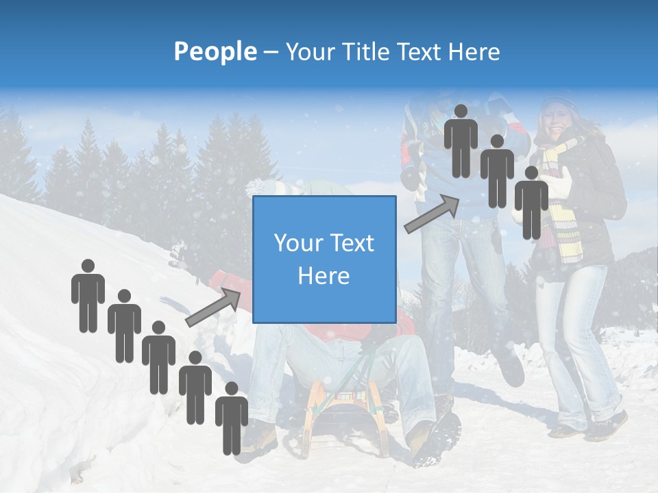 A Group Of People Standing On Top Of A Snow Covered Slope PowerPoint Template