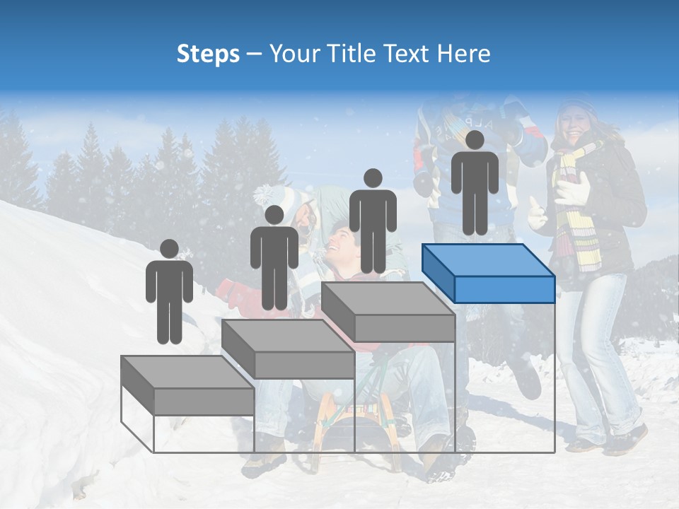 A Group Of People Standing On Top Of A Snow Covered Slope PowerPoint Template