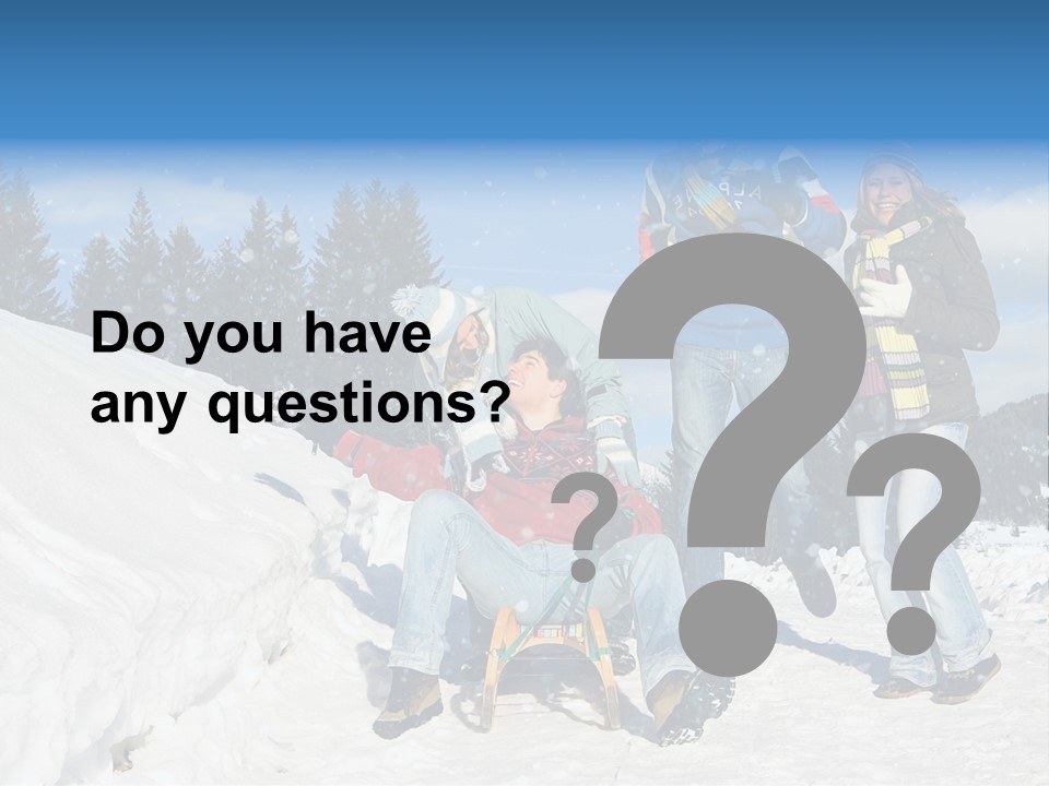 A Group Of People Standing On Top Of A Snow Covered Slope PowerPoint Template