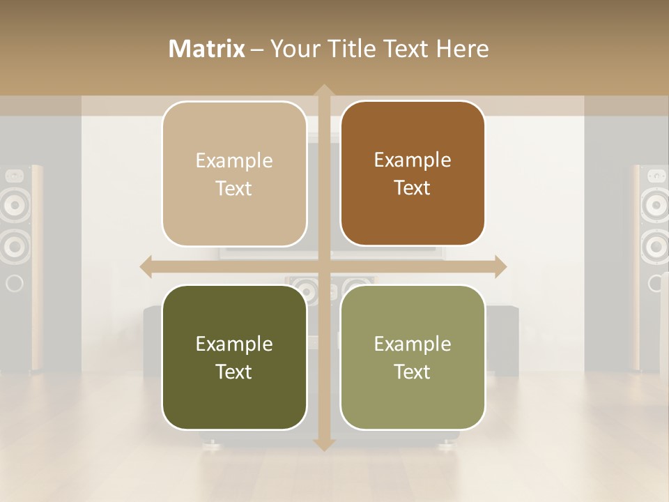 A Living Room With White Furniture And A Flat Screen Tv PowerPoint Template