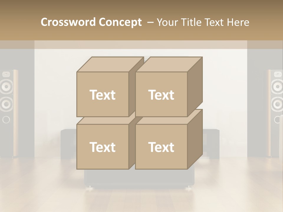 A Living Room With White Furniture And A Flat Screen Tv PowerPoint Template