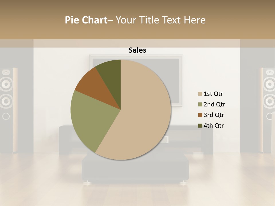 A Living Room With White Furniture And A Flat Screen Tv PowerPoint Template