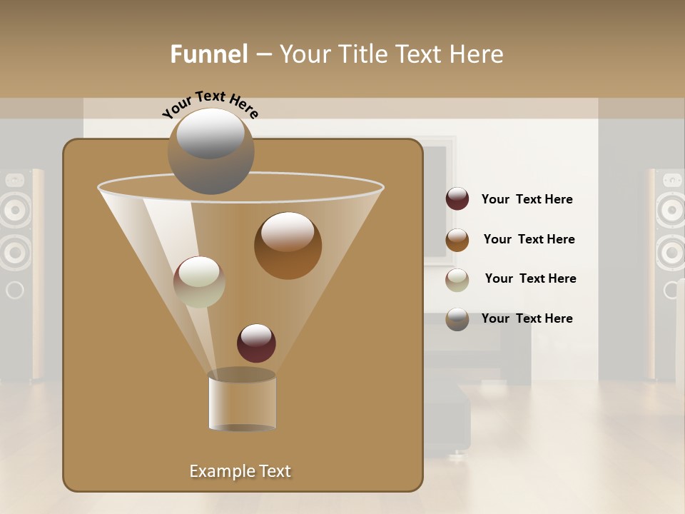 A Living Room With White Furniture And A Flat Screen Tv PowerPoint Template
