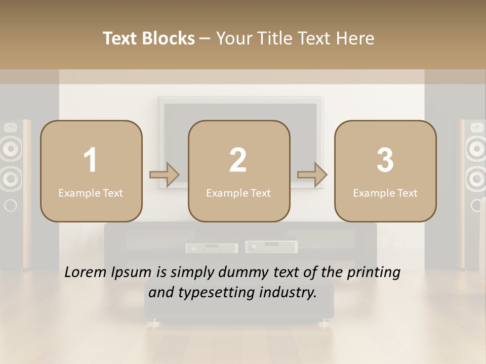 A Living Room With White Furniture And A Flat Screen Tv PowerPoint Template