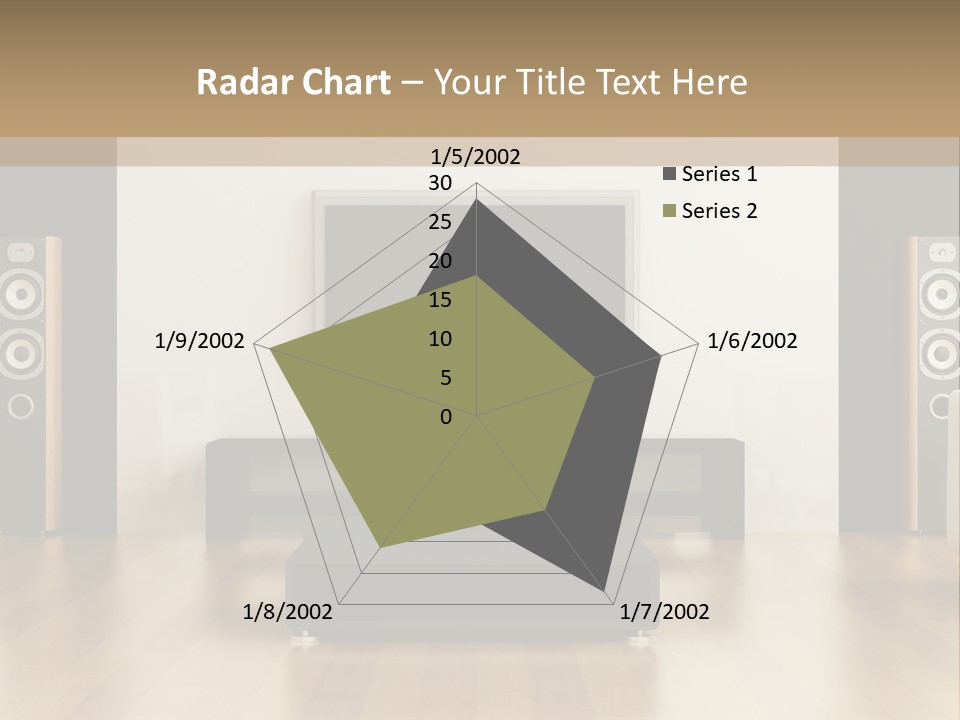A Living Room With White Furniture And A Flat Screen Tv PowerPoint Template
