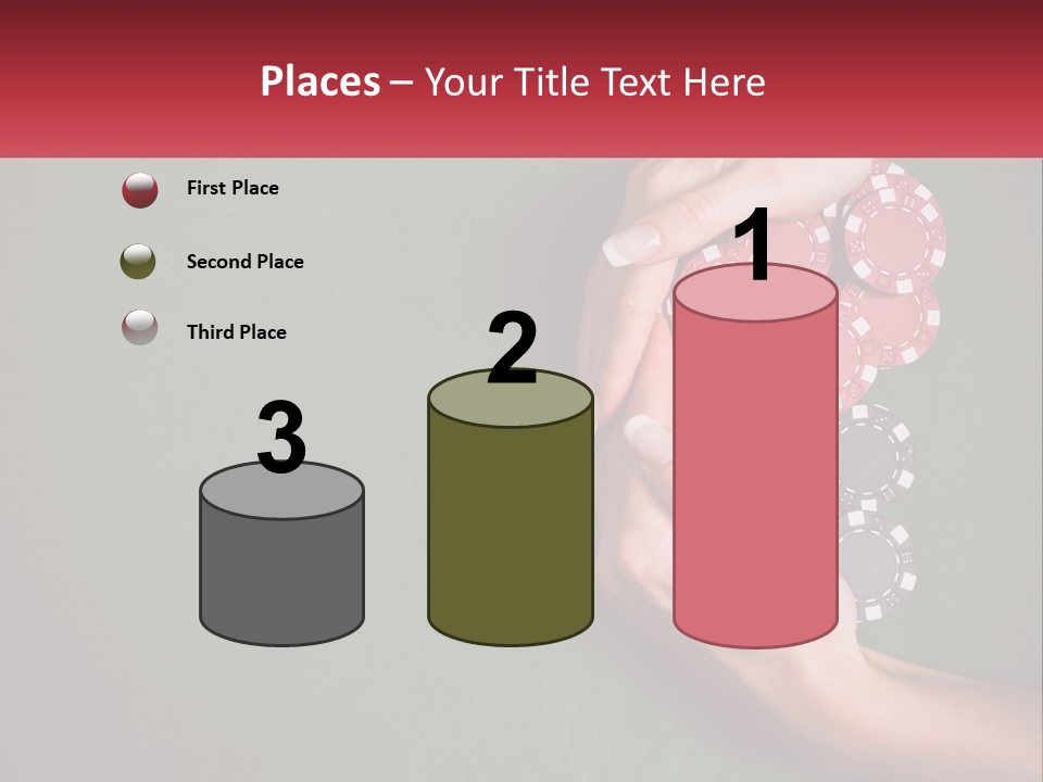 A Person Holding A Stack Of Poker Chips PowerPoint Template