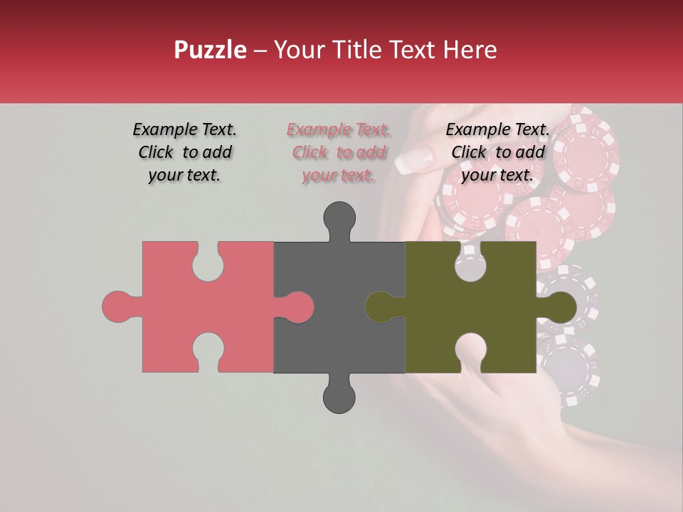 A Person Holding A Stack Of Poker Chips PowerPoint Template