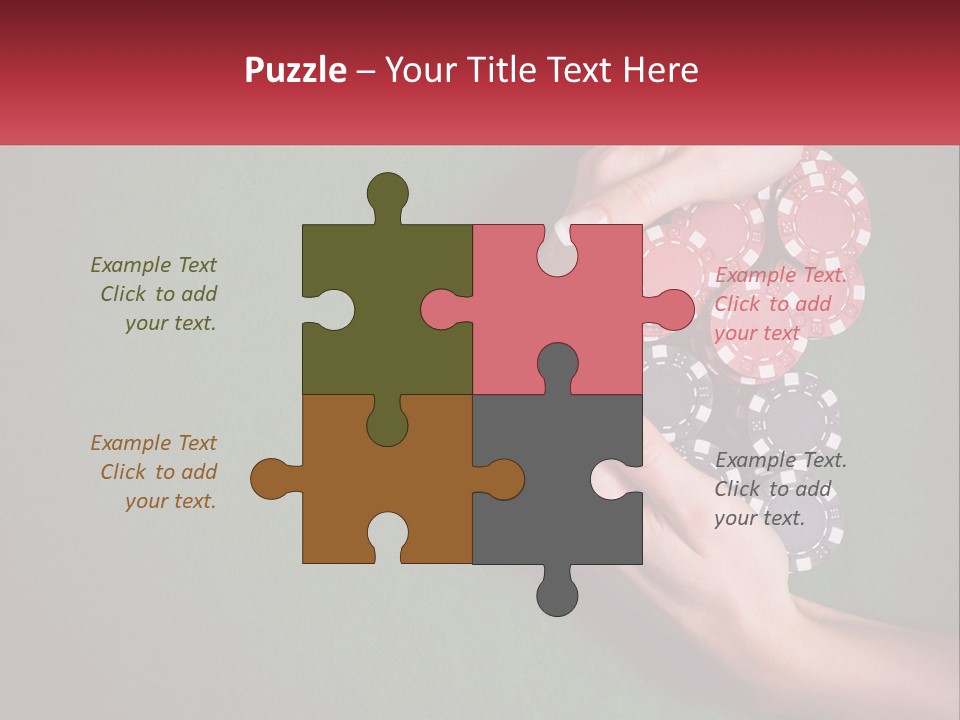 A Person Holding A Stack Of Poker Chips PowerPoint Template