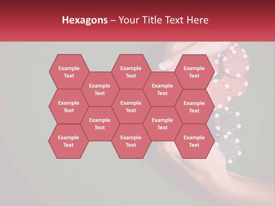 A Person Holding A Stack Of Poker Chips PowerPoint Template