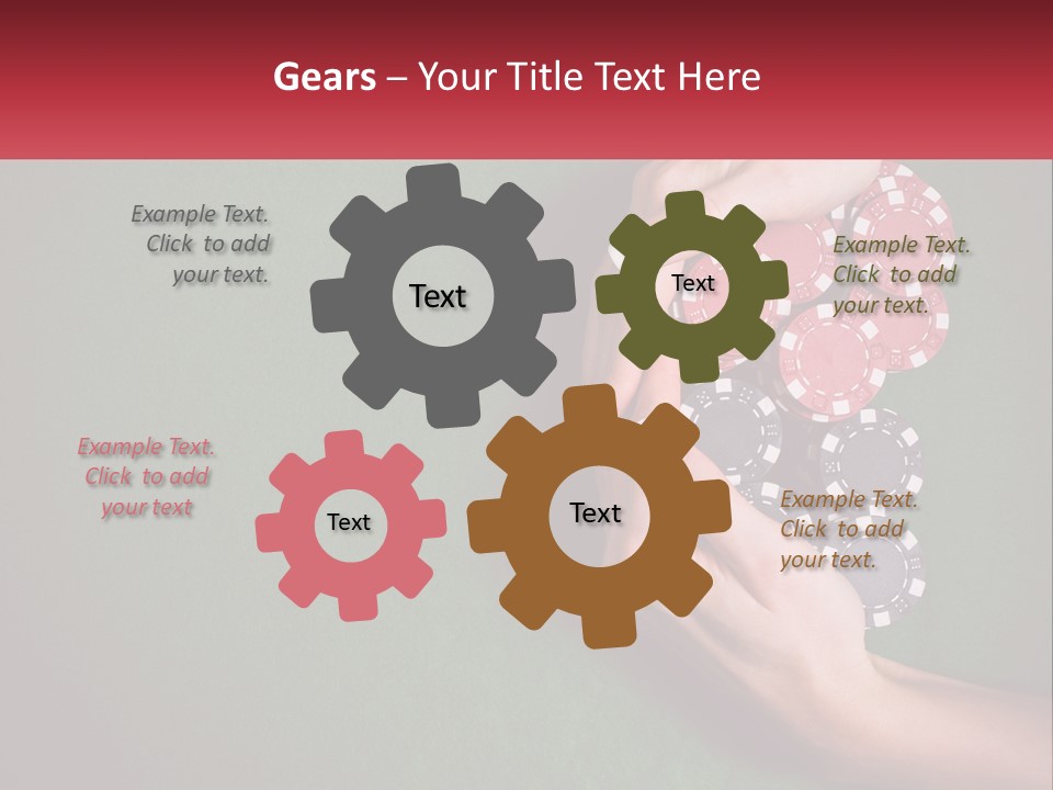 A Person Holding A Stack Of Poker Chips PowerPoint Template