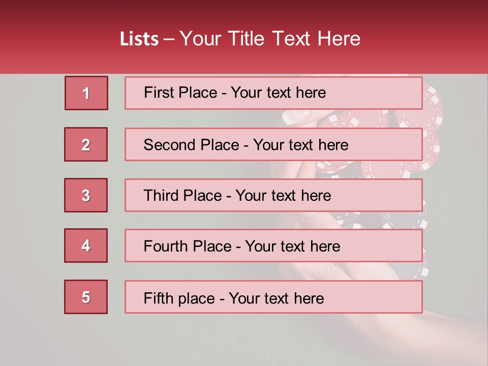 A Person Holding A Stack Of Poker Chips PowerPoint Template