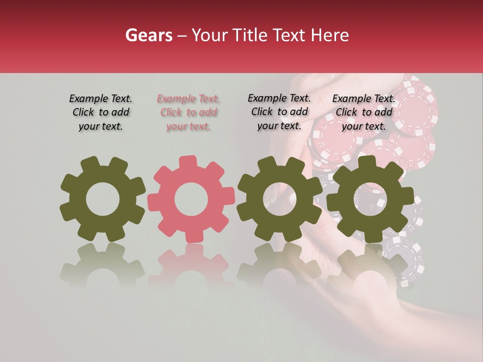 A Person Holding A Stack Of Poker Chips PowerPoint Template