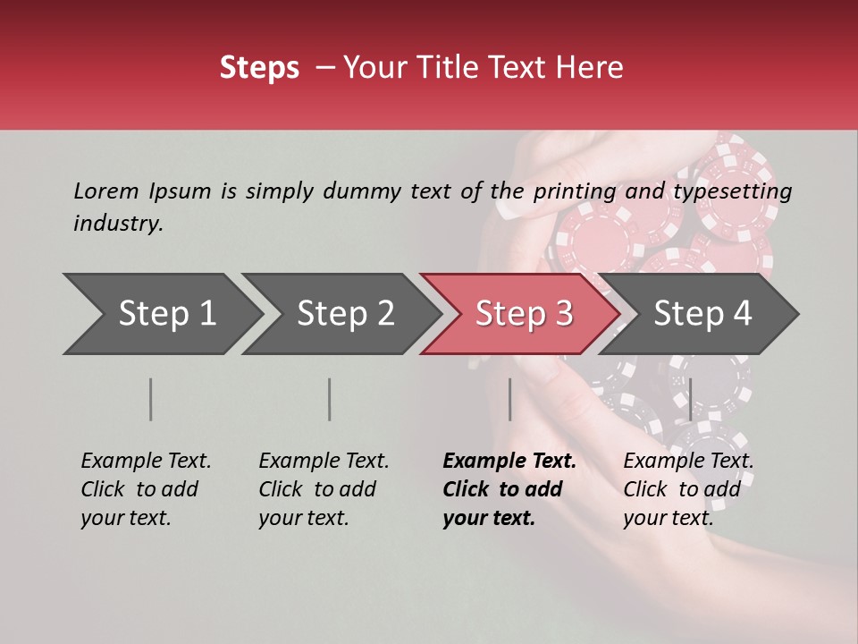 A Person Holding A Stack Of Poker Chips PowerPoint Template