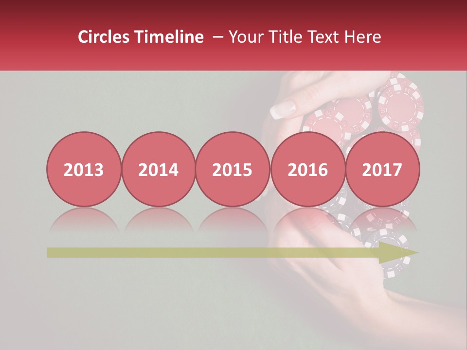 A Person Holding A Stack Of Poker Chips PowerPoint Template