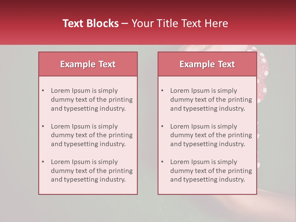 A Person Holding A Stack Of Poker Chips PowerPoint Template