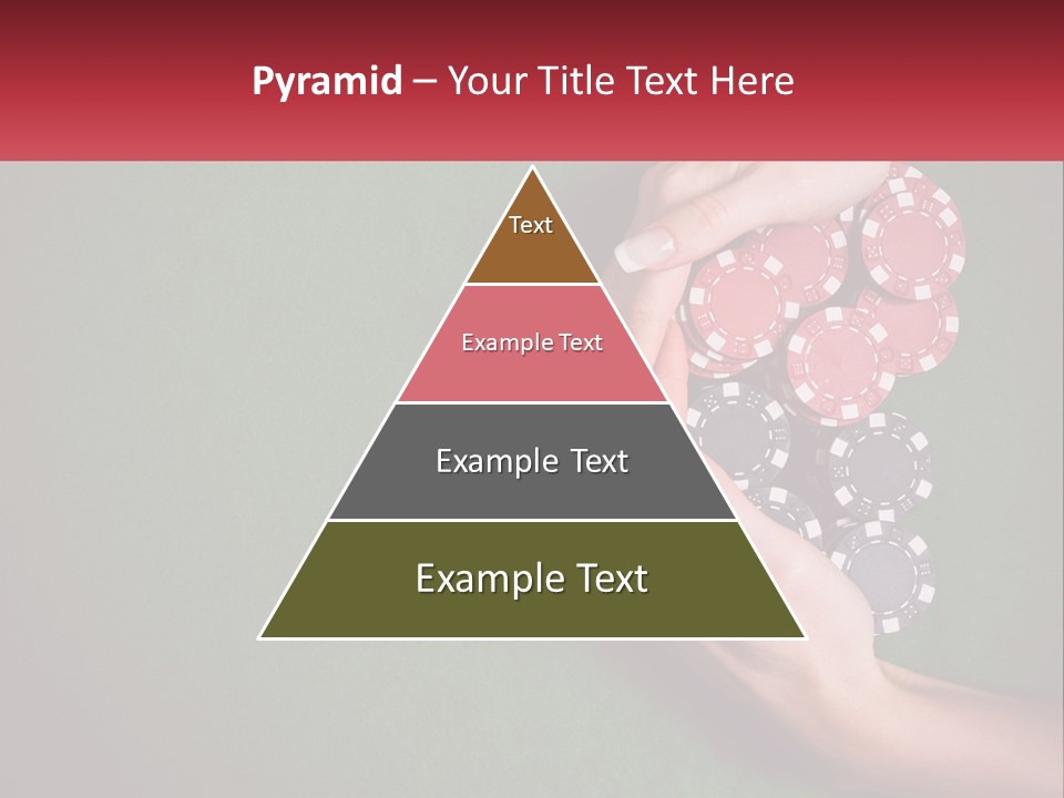 A Person Holding A Stack Of Poker Chips PowerPoint Template