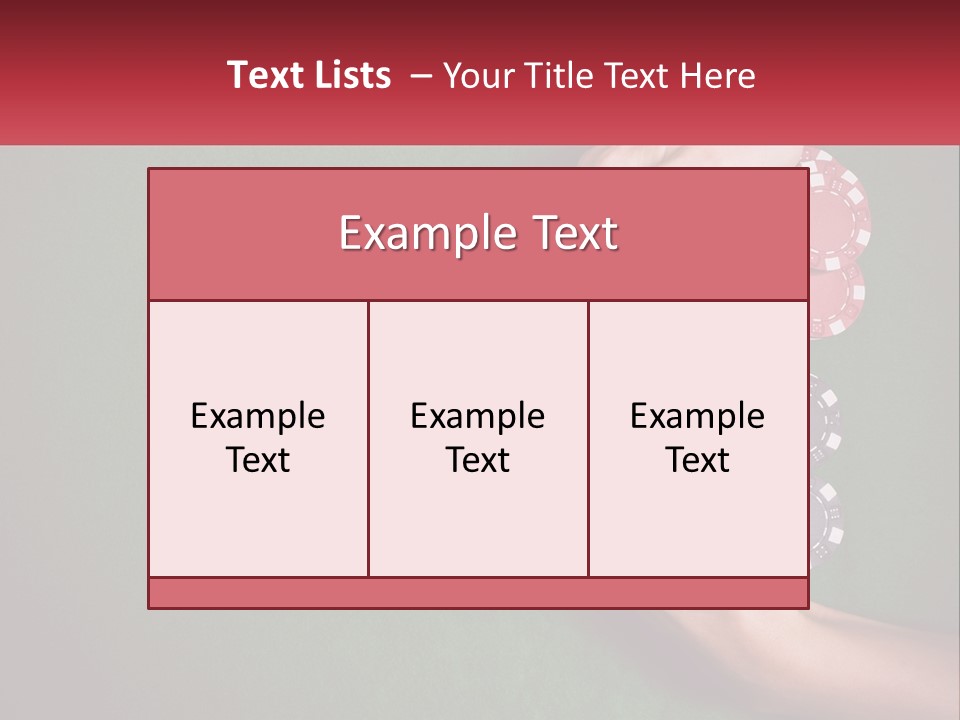 A Person Holding A Stack Of Poker Chips PowerPoint Template