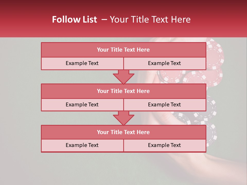 A Person Holding A Stack Of Poker Chips PowerPoint Template