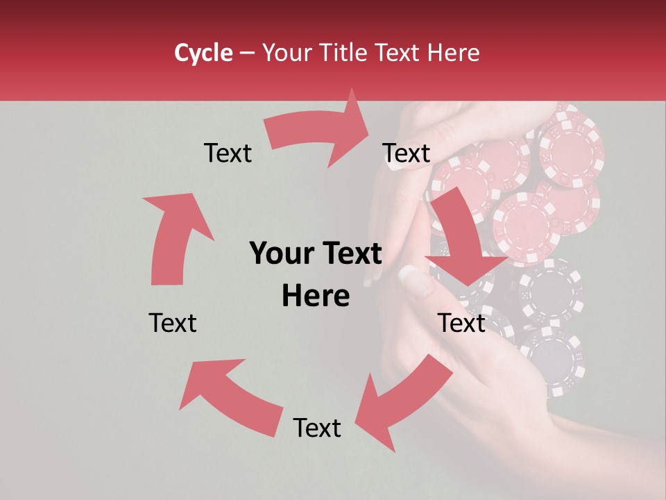 A Person Holding A Stack Of Poker Chips PowerPoint Template