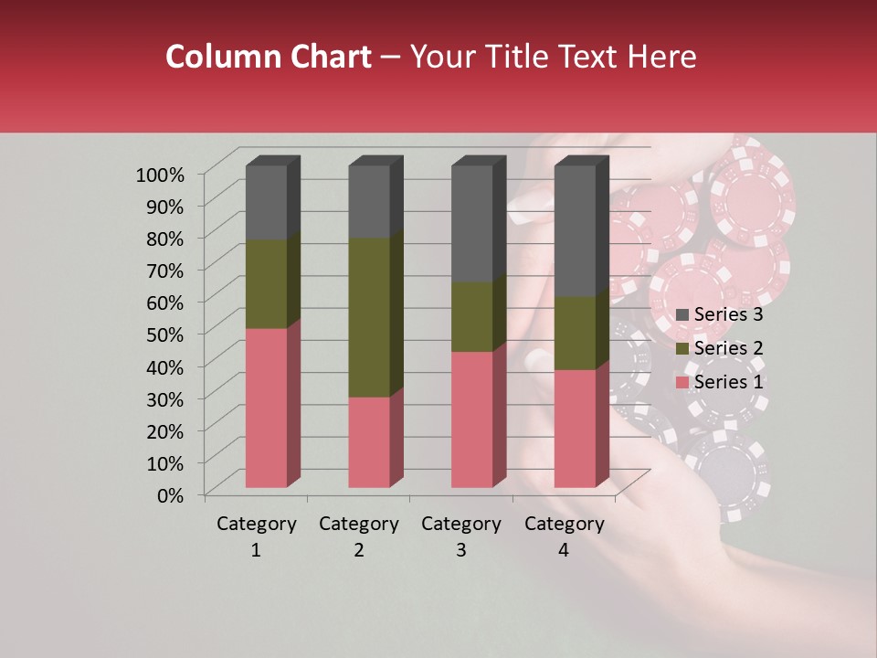 A Person Holding A Stack Of Poker Chips PowerPoint Template