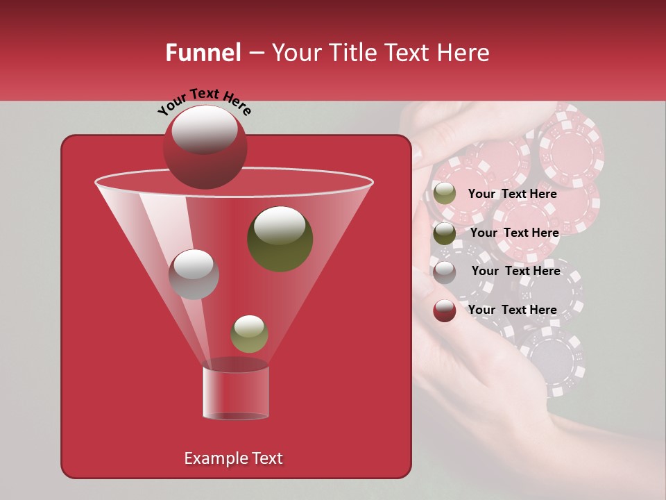 A Person Holding A Stack Of Poker Chips PowerPoint Template