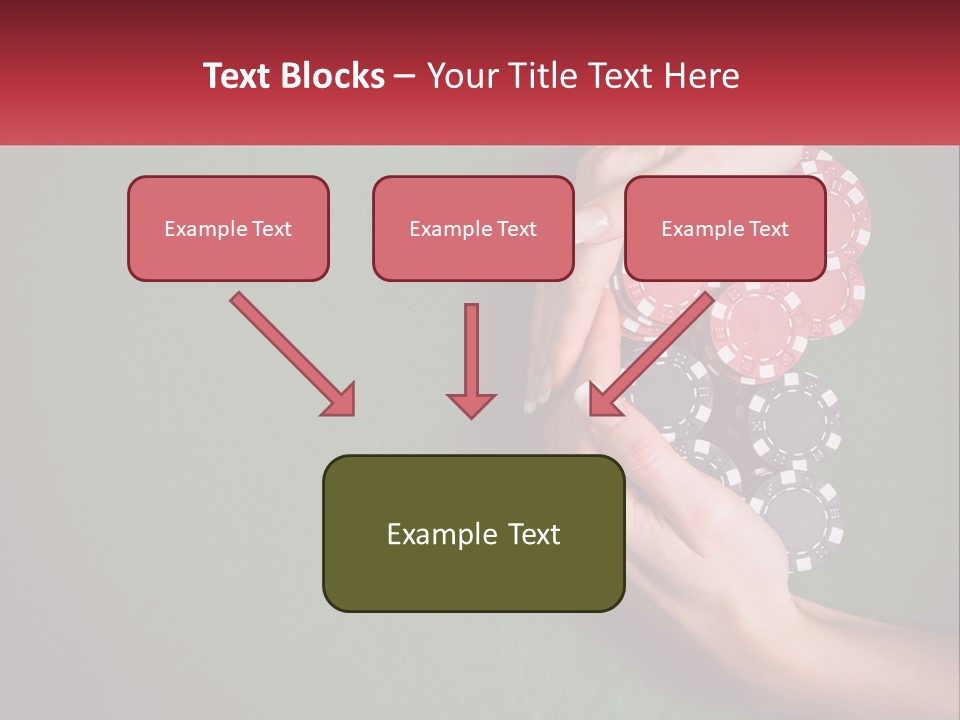 A Person Holding A Stack Of Poker Chips PowerPoint Template