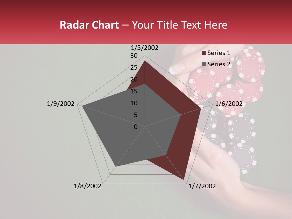 A Person Holding A Stack Of Poker Chips PowerPoint Template