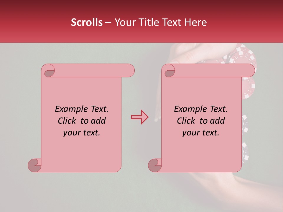 A Person Holding A Stack Of Poker Chips PowerPoint Template